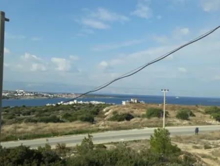 Grundstück Zum Verkauf In Der Nachbarschaft Von Çeşme Dalyan Mit Vollem Meerblick 1176M2 Zoneneinteilung