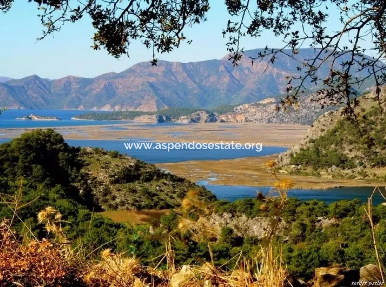 Gökbelde Satılık Villa Dalyan Gökbel İztuzuda Full Deniz Manzaralı Satılık Villa