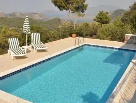 Gökbelde Satılık Villa Dalyan Gökbel İztuzuda Full Deniz Manzaralı Satılık Villa